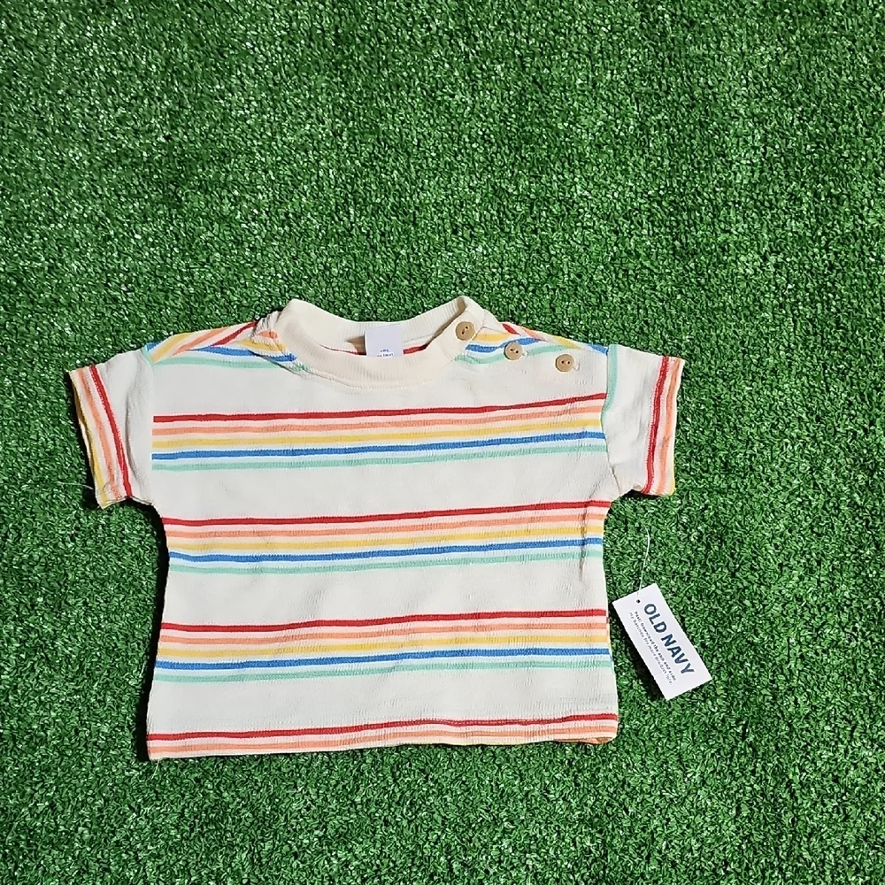 Old Navy Multicolor Striped Kids Tee